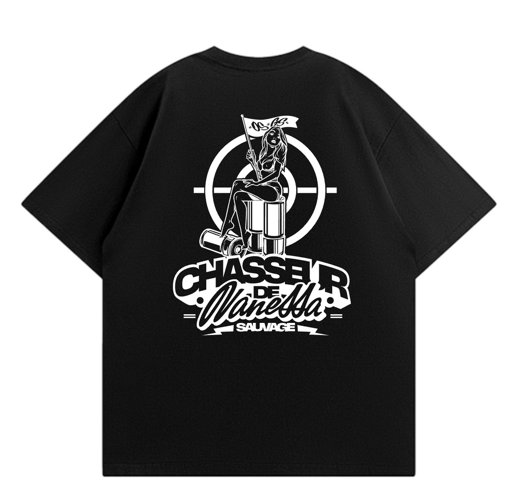 T-Shirt OSGS –  "Chasseur de Vanessa Sauvage" 🏹🦁   -  Noir