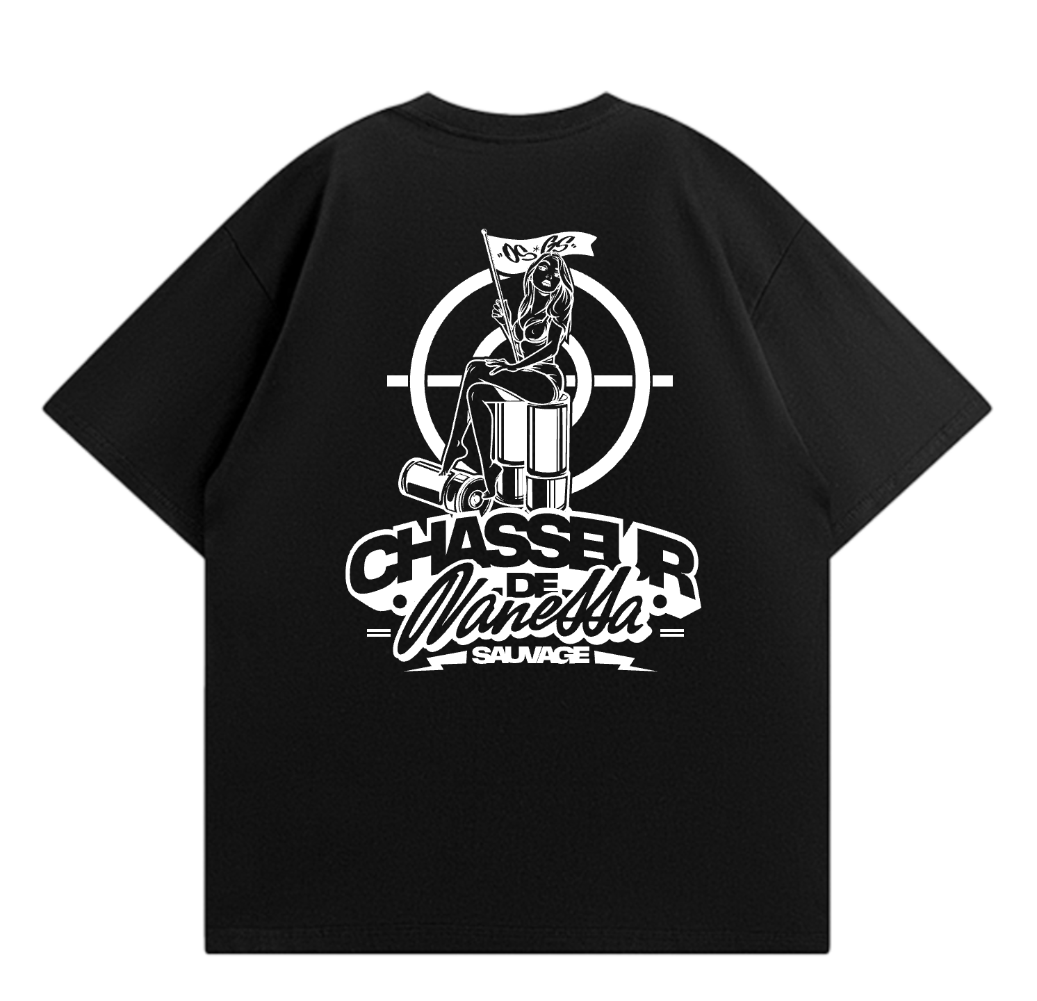 T-Shirt OSGS –  "Chasseur de Vanessa Sauvage" 🏹🦁   -  Noir